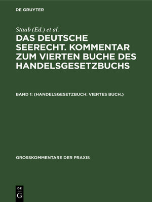 cover image of Handelsgesetzbuch